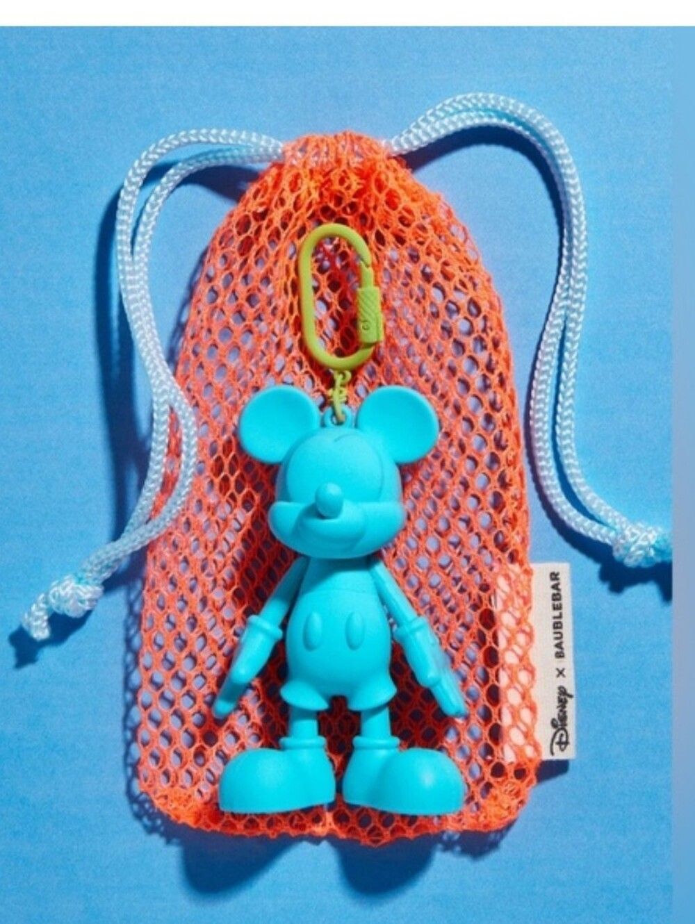 Baublebar x Disney Mickey Mouse Bag Charm Sport Edition Turquoise Mesh Pouch